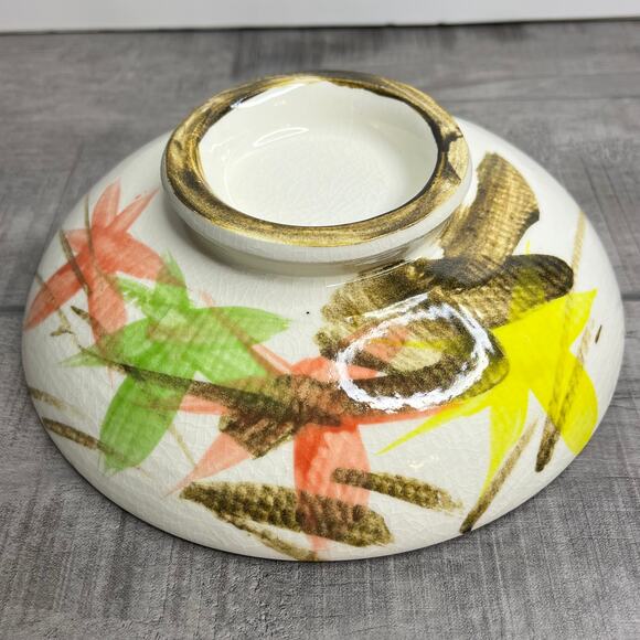 Vintage lot of 2 Handpainted Floral Asian Ceramic Rice Bowl Vented Lids - Picture 3 of 6